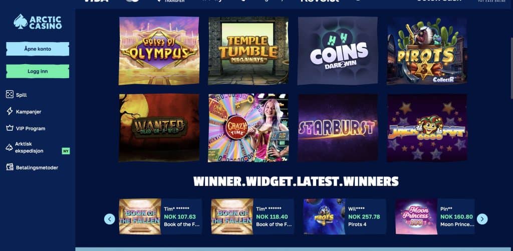 artic casino nettside